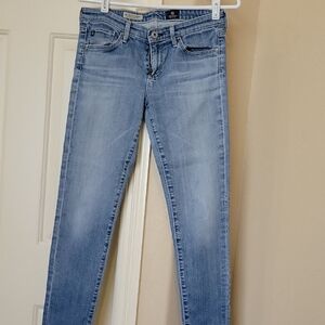 AG Adriano Goldschmied Light Blue Skinny Jeans Stevie Ankle